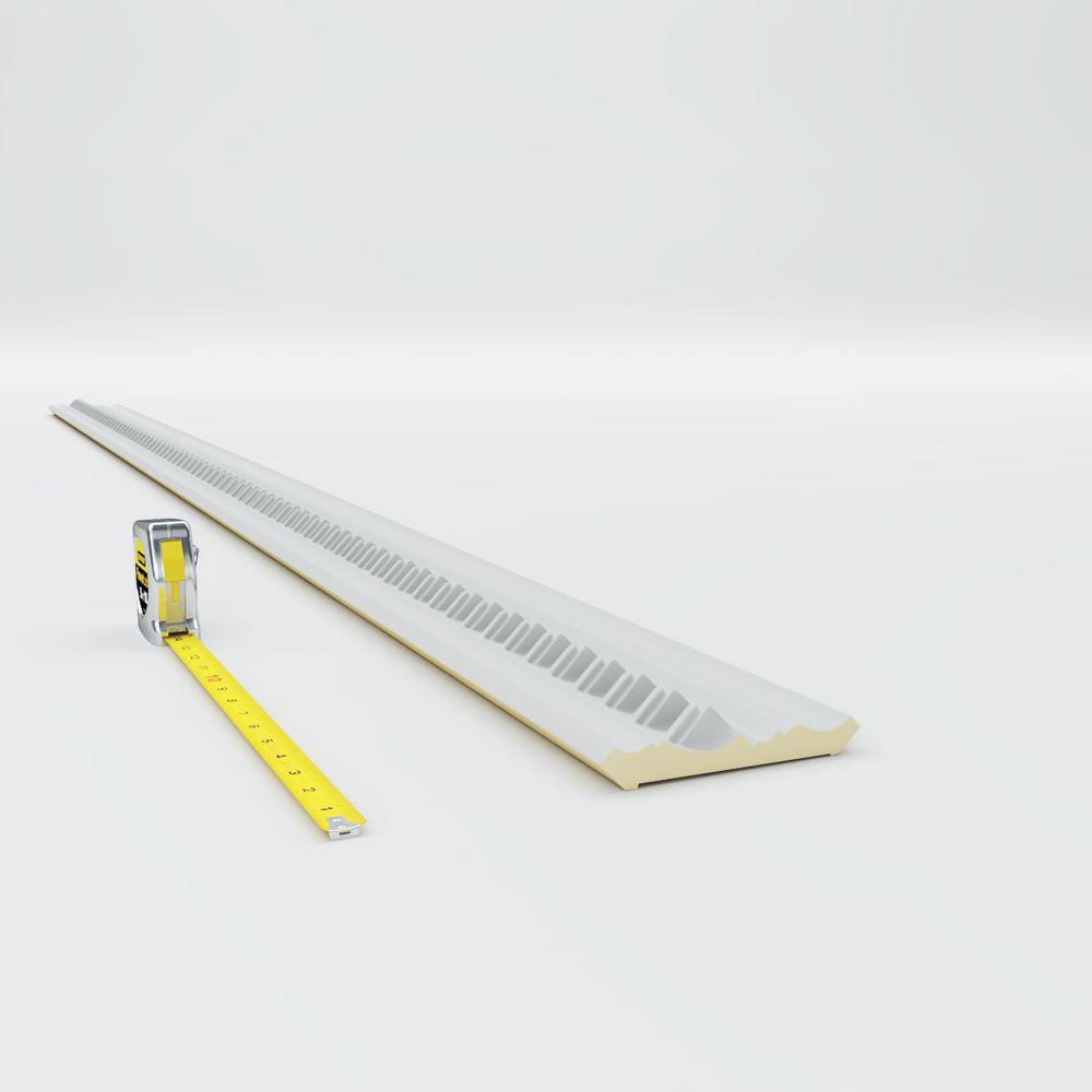 Primed White Polyurethane Geometric Crown Moulding Sample