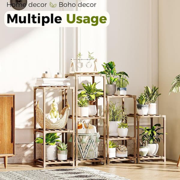 OGETFUUR 4-Sets (59 in. W x 31.8 in. H) Plant Stands Indoor Plant