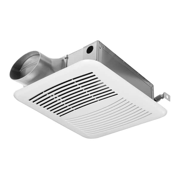 QuFresh Slim Line Series 50/80/100 CFM Ceiling/Wall Bathroom Exhaust Fan with Humidity Sensor, ENERGY STAR