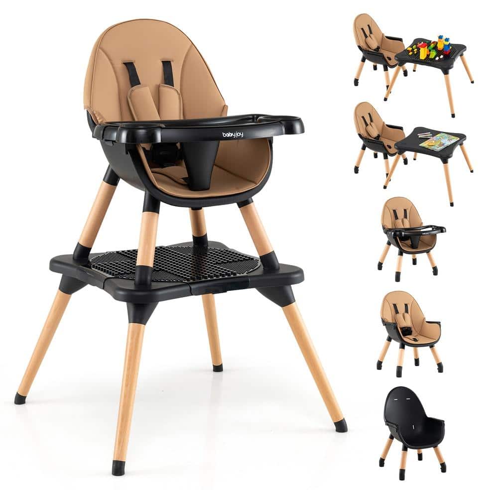Bunpeony 6 in 1 Convertible Baby High Chair 6-36 Months Birch Wood