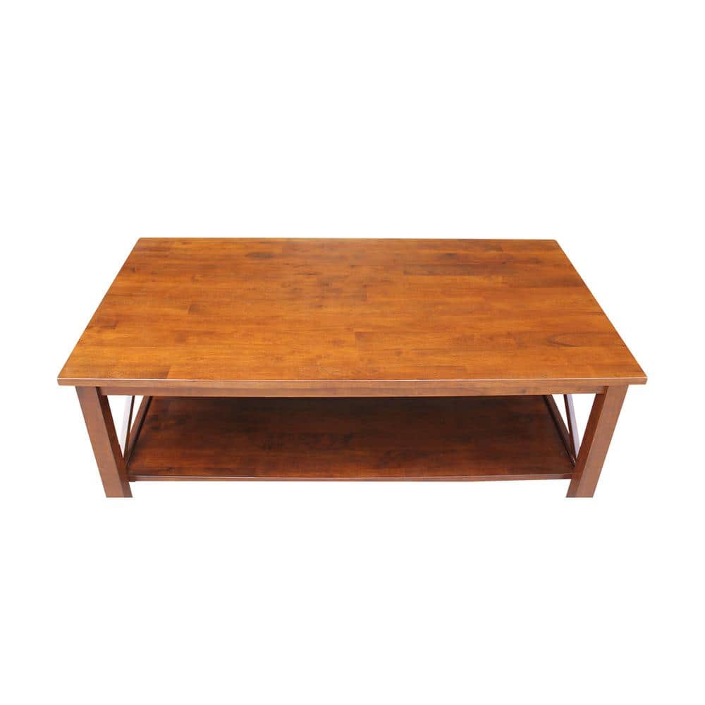 Hampton Espresso 46'' Solid Rubberwood Rectangular Coffee Table