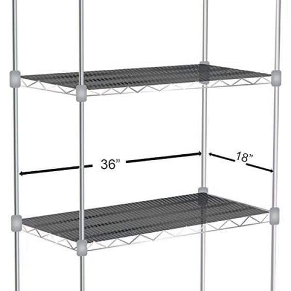 18 in. x 36 in. Graphite Plastic Wire Shelf Liner (4-Pack)