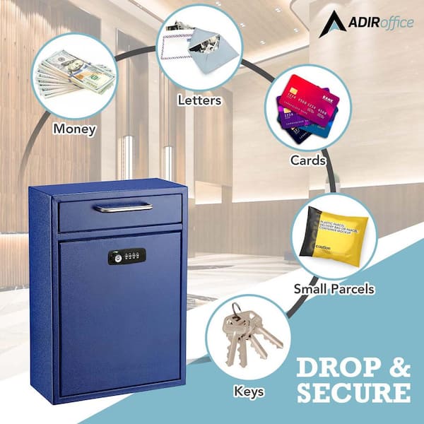 Wall-Mount Top Opening Mail Drop Box | CB14074 U2013 Barska