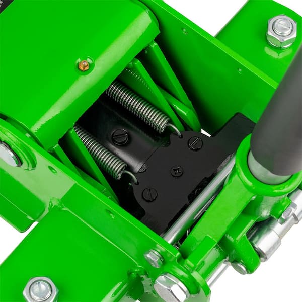 Maasdam 3-Ton Low Profile Floor Jack with Quick Lift in Green