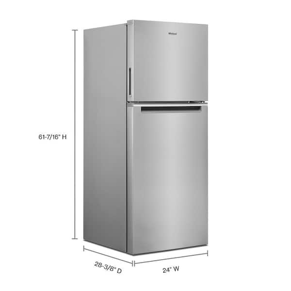 Whirlpool Top Mount Fridge (WRT112CZJZ) - Fingerprint-Resistant Stainless Finish Whirlpool Top Mount Fridge (WRT112CZJZ) - Fingerprint-Resistant Stainless Finish