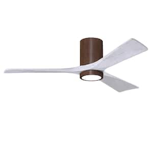 Irene-3HLK 52 in. Integrated LED Indoor/Outdoor Walnut Tone Ceiling Fan with Remote and Wall Control Included