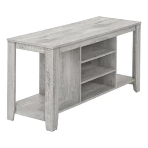 Grey TV Stand Fits TVs up to 55-65 in. with Shelves and Cable Management