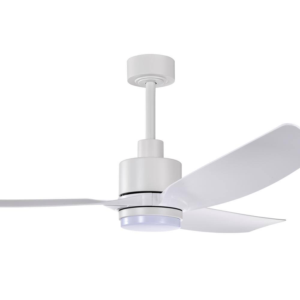 Heshor 56 in. 1-Light Indoor White Finish Ceiling Fan with Light Kit price history on PriceWatchPro