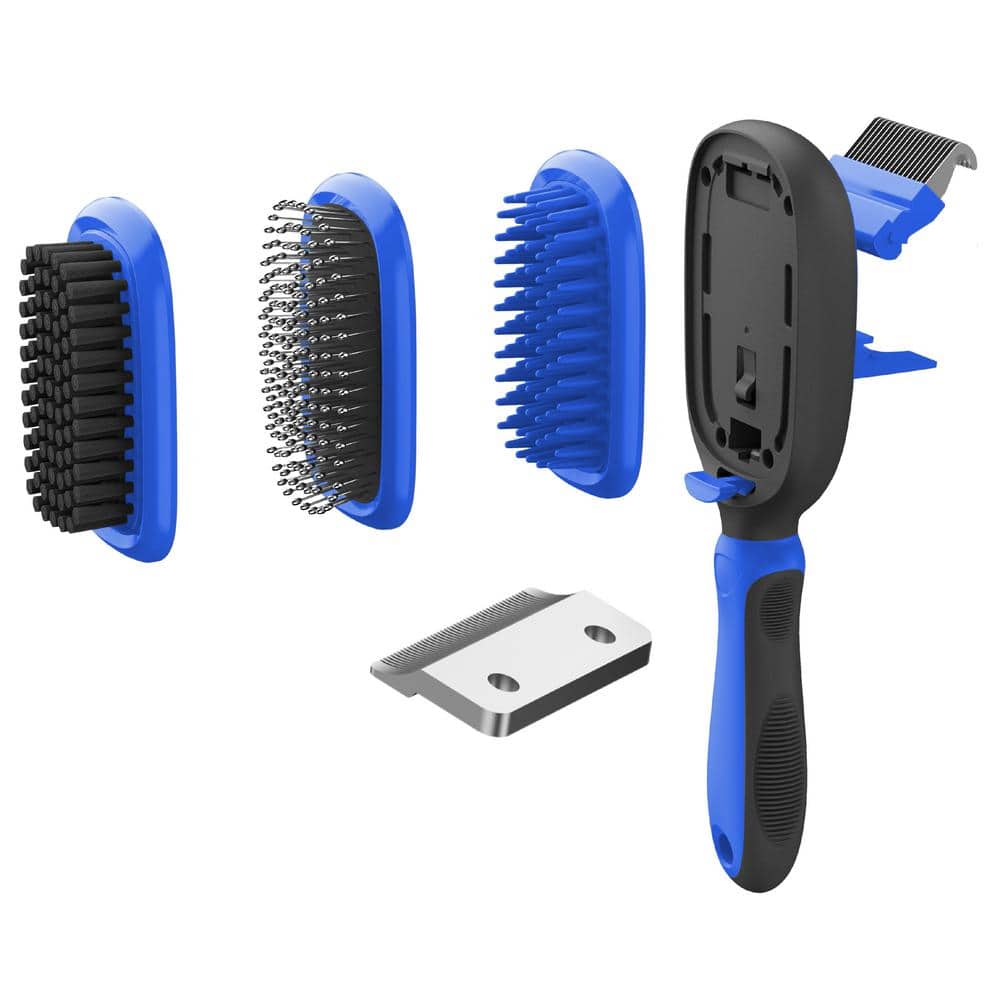 5 Pcs Hair Brush Cleaner Tool Comb Cleaner Wooden Handle Comb Brush Cleaner  with Metal Wire Rake 2-in-1 Comb Cleaning Brush Mini Brush Cleaner Brush