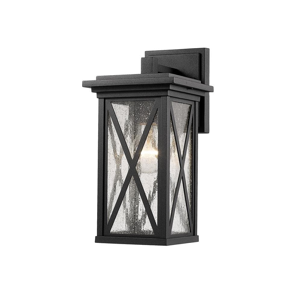 Brookside Black Outdoor Hardwired Wall Sconce with No Bulbs Included