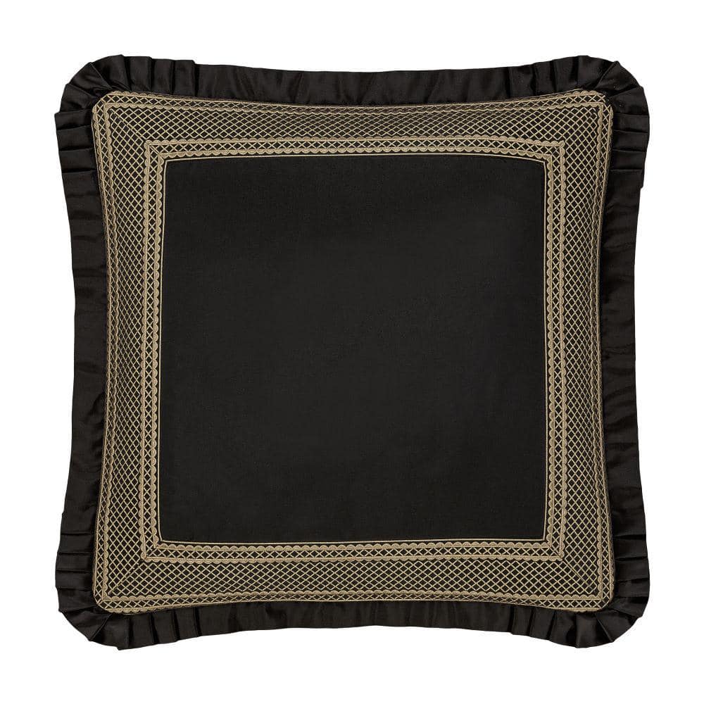 Branson Black & Gold Polyester Euro Sham