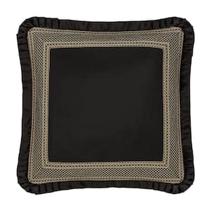 Branson Black & Gold Polyester Euro Sham