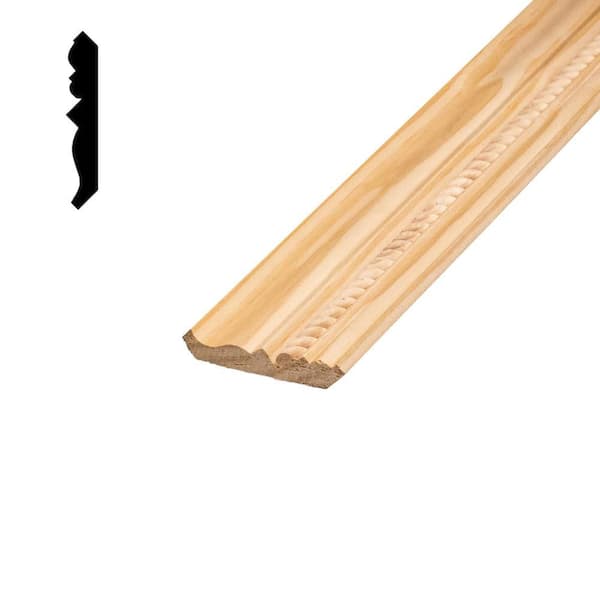 DM CM368R 9/16 in. x 3-5/8 in. Solid Pine Crown Molding