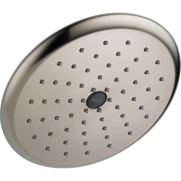 Delta Rizu 1-Spray Patterns 2.5 GPM 8.75 in. Wall Mount Fixed Shower Head in Stainless