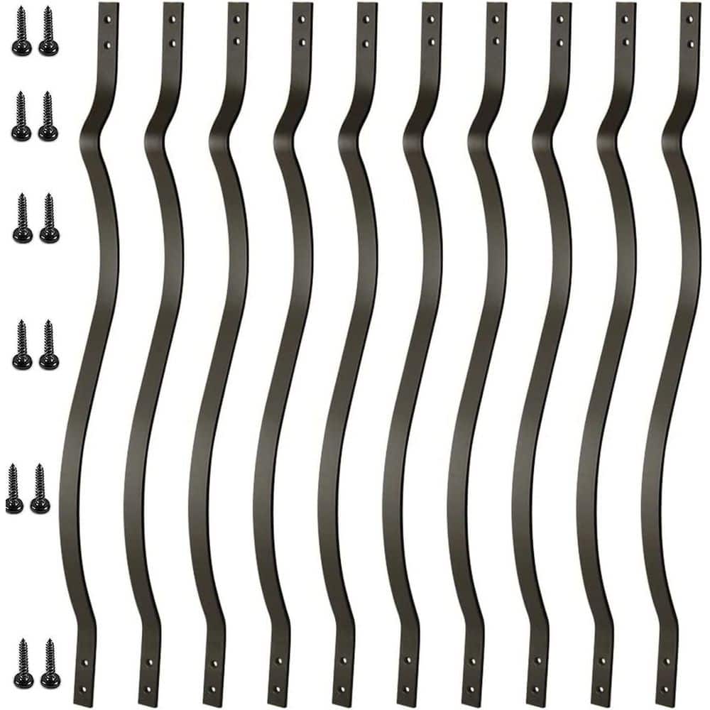 32.25 in. H x 0.11 in. W Black Cast Iron Stair Railing Kit Heavy Duty Outdoor Balusters with Screws 61 Pack Aluminum price history on PriceWatchPro