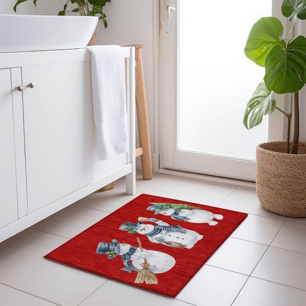 Chantille Machine Washable Indoor/Outdoor Abstract ACN1826 Red 2 ft. x 3 ft. Accent Rug