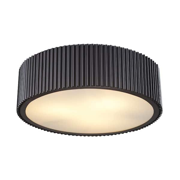 Titan Lighting Brendon 3-Light Oil-Rubbed Bronze Flushmount