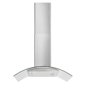 30 in. 450 CFM Ducted Wall Mount Under Cabinet Range Hood in Stainless Steel with LED Light