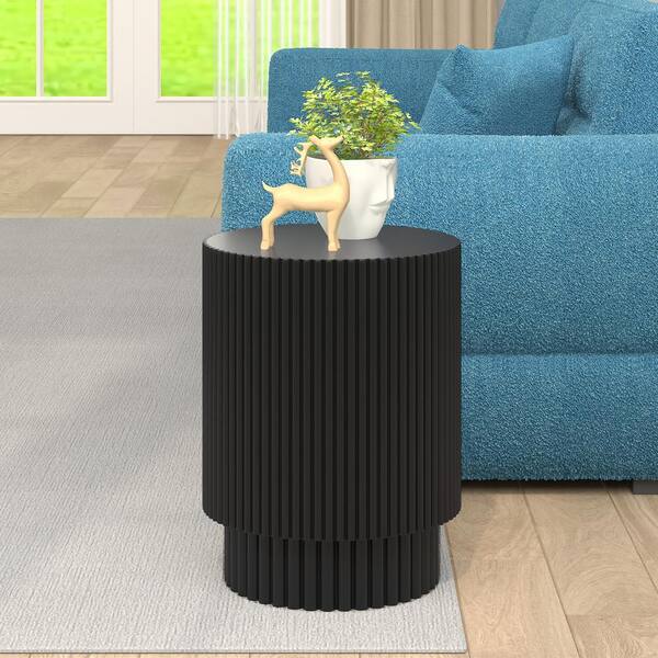 Black 15.2 in. H-shaped Coffee Table, Nordic Style Magnesium Oxide