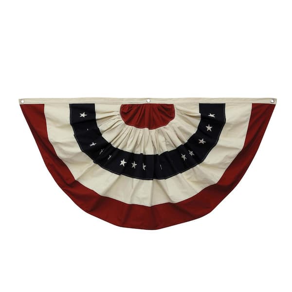 Storied Home 3 ft. x 5 ft. Fabric Cotton Flag Wall Decor in Half Circle Design