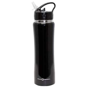 25 oz. Black Stainless Steel Double Wall Thermal Vacuum Bottle (6-Pack)