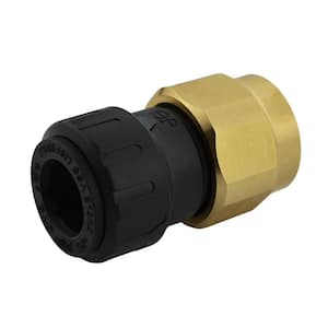 ProLock 3/8 in. x 1/2 in. Push-to-Connect Plastic/Brass FIP Female Reducing Adapter Fitting