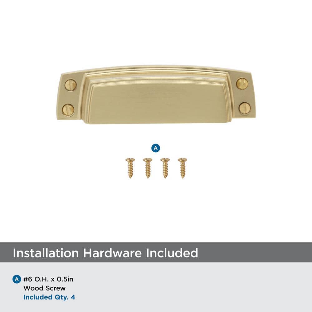 Champagne Bronze Highland Ridge 3-1/2 inch Cabinet Cup Pull