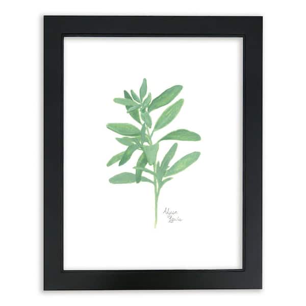 Unbranded Nature's Lace 2 "Sage" by Alyssa Lewis Individual Black Framed Nature Art Print 24 in. x 18 in.