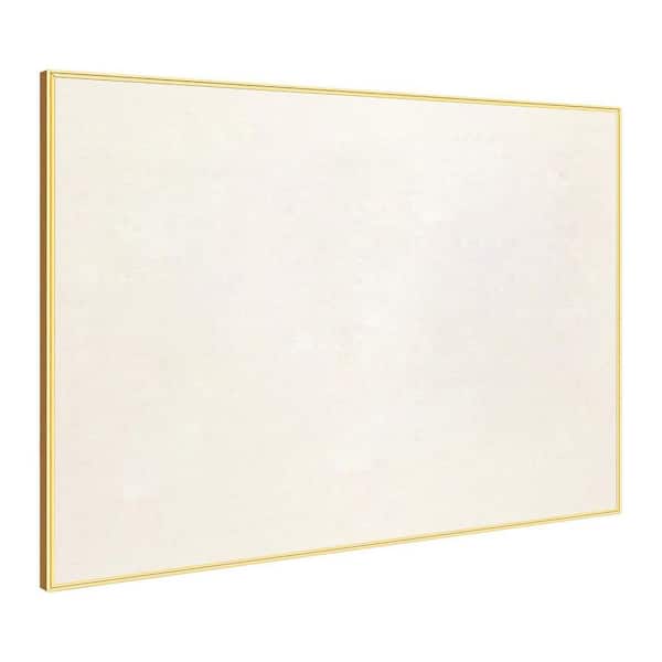 Unbranded 30 x 20 Inch Fabric Cork Board Golden Aluminum Framed Pin Board with 10 Push Pins Oatmeal White Durable Display