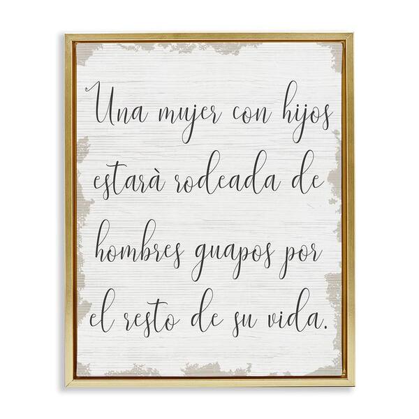 Stupell Industries Funny Boy Mom Phrase by Lil' Rue Gold Floater Frame Typography Graphic Art Print 21 in. x 17 in.
