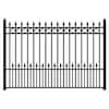 ALEKO Prague Style 5 ft. x 8 ft. Black Iron Fence Panel FENCEPRA-HD ...