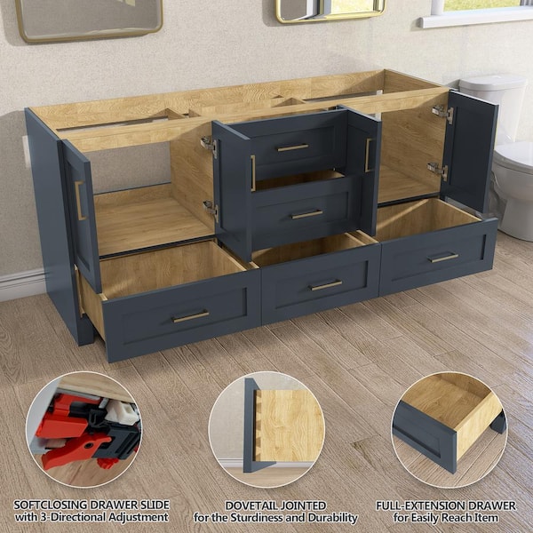 Zeafive Rod 72 in. W x 21.5 in. D x 33.5 in. H Solid Wood Double