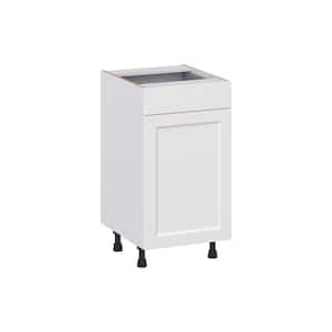 Alton Painted White Recessed Assembled 18 in. W x 34.5 in. H x 21 in. D Vanity 1 Drawer Base Kitchen Cabinet