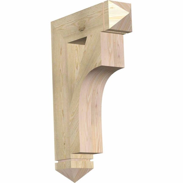 Ekena Millwork 6 in. x 36 in. x 24 in. Douglas Fir Westlake Arts and Crafts Rough Sawn Bracket