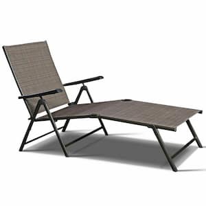 Adjustable 1-Piece Metal Outdoor Chaise Lounge