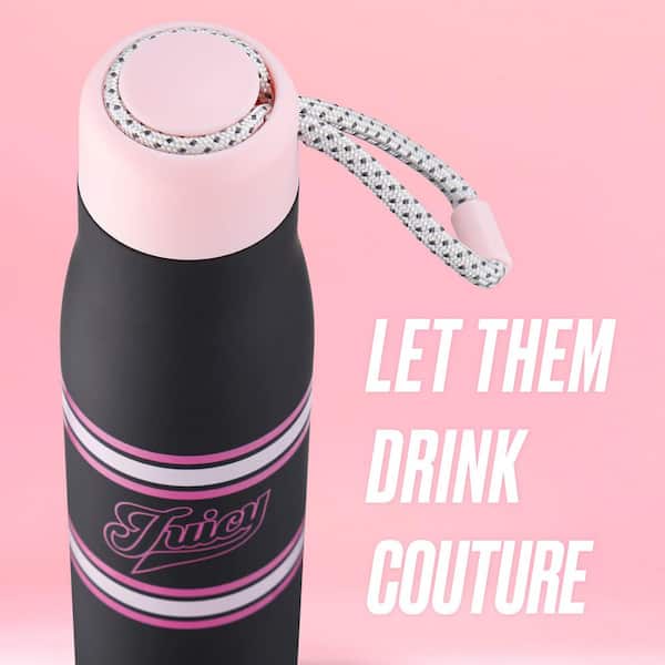 JUICY COUTURE Luxe Loop 17 oz. Varsity Logo Black Stainless Steel