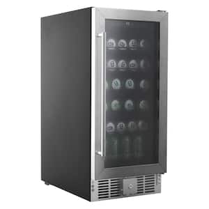 15 in. Wine Cellar Refrigerator 30 Bottle Wine Cooler Lock Beverage Wine Center for Built-in and Free Standing