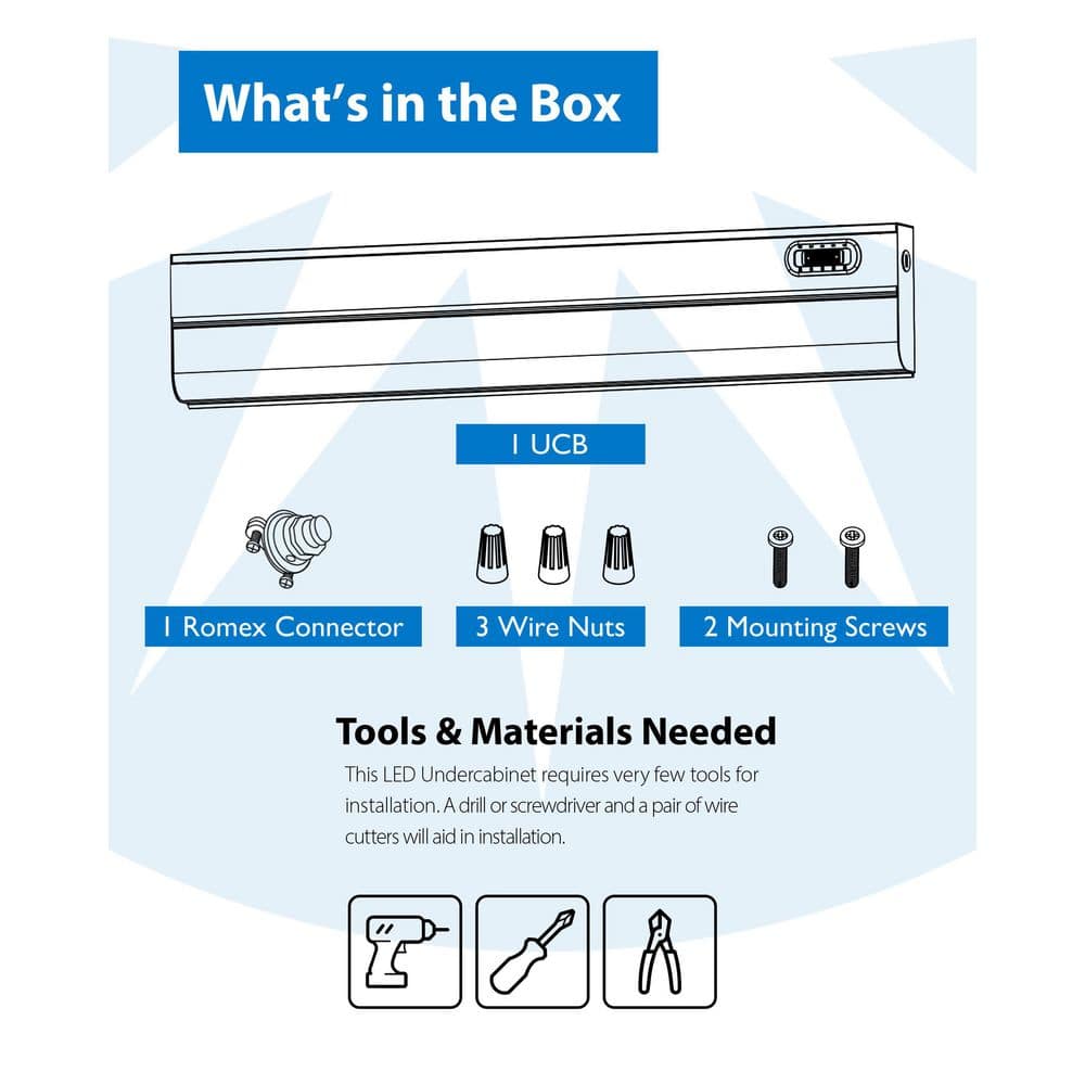 9-Inch White Adjustable LED Under Cabinet Light Bar