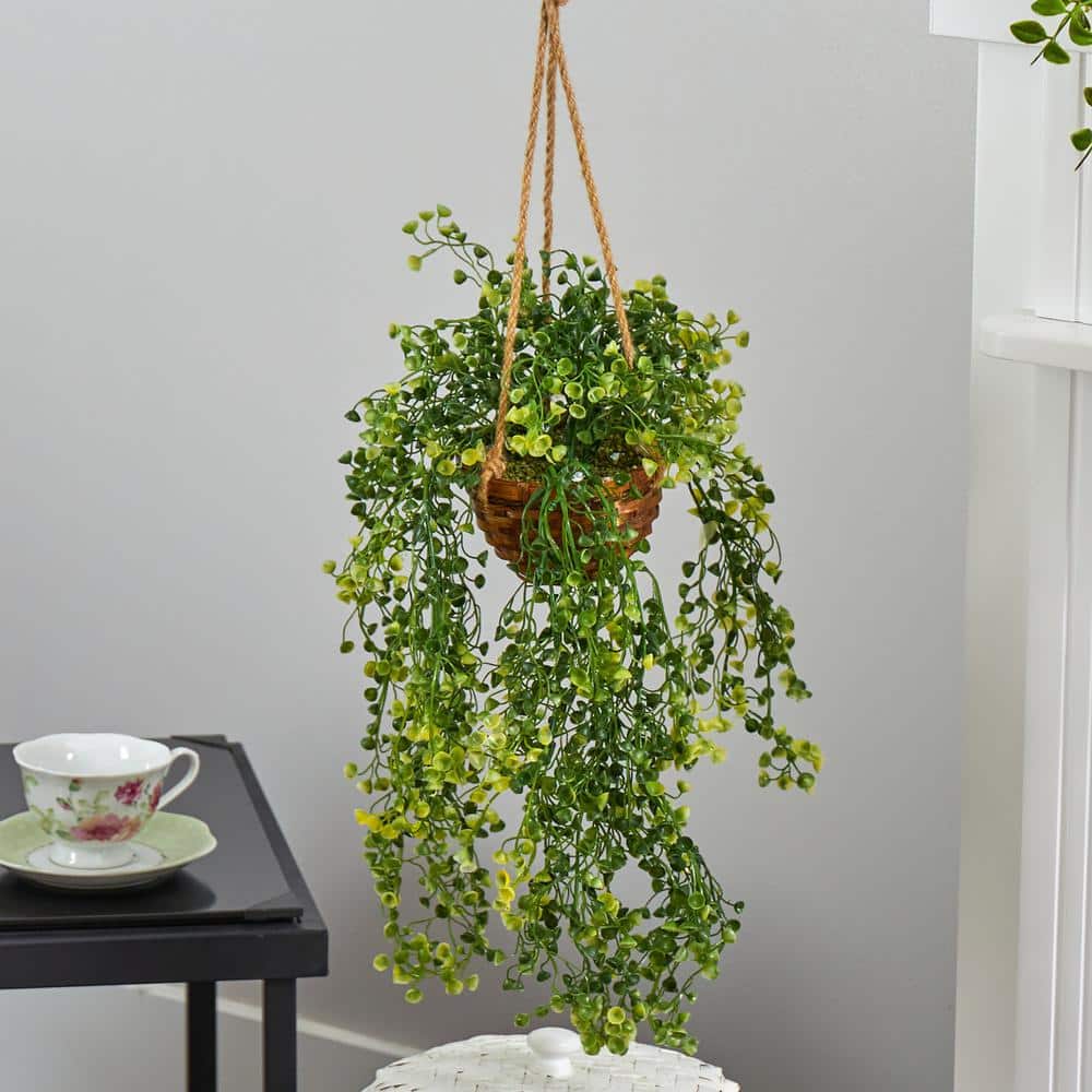 3pcs Artificial Succulents Hanging Plants Fake String of Pearls for Home  Garden Office Interior and Outdoor Decoration (22.8 Inches Each Length)