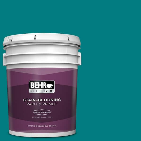 BEHR ULTRA 5 gal. #S-G-500 Tropical Waters Extra Durable Eggshell Enamel Interior Paint & Primer