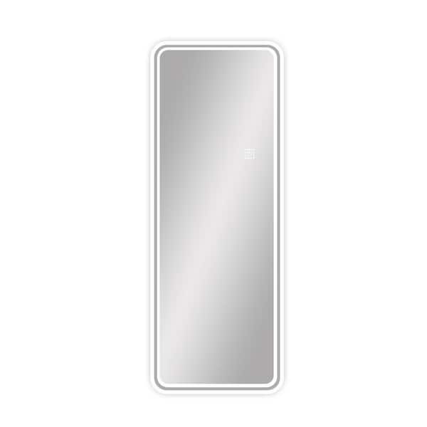 Unbranded 24 in. W x 65 in. H Lights Wall Mounted Anti-Fog Rectangular Frameless Clear Mirror