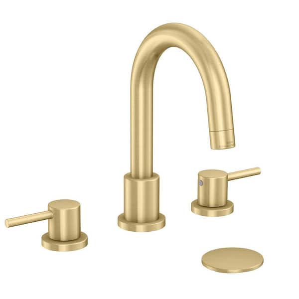 Glacier Bay Cartway 8 in. Widespread 2-Handle Bathroom Faucet in Matte Gold