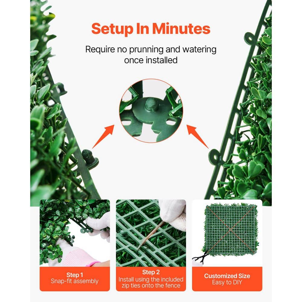 Green Plastic Ivy Outdoor Wall Hedge Panels
