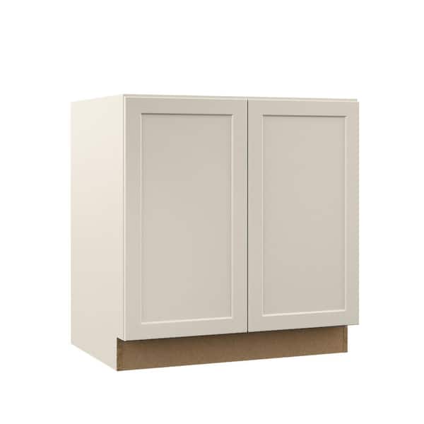 Hampton Bay Designer Series Melvern 33 in. W 24 in. D 34.5 in. H Assembled Shaker Full Height Base Kitchen Cabinet in Cloud