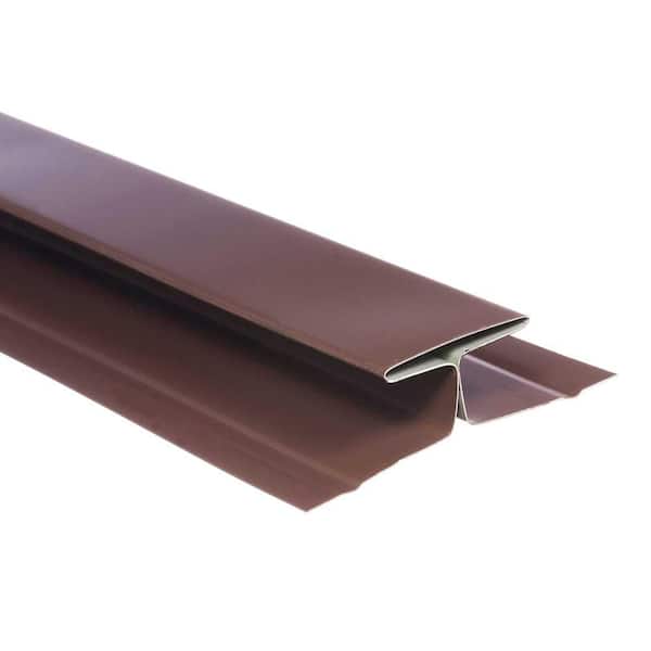 Gibraltar Building Products 1-1/2 in. x 10 ft. Royal Brown Aluminum Double Channel Trim