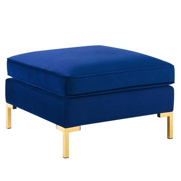 MODWAY Ardent Performance Navy Velvet Ottoman