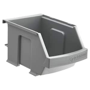 4 in. H x 4.5 in. W x 7 in. D Garage Storage Small Item Gray Plastic Bins for GearTrack or GearWall (3-pack)