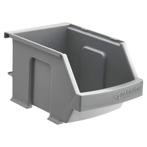 Gladiator 4 in. H x 4.5 in. W x 7 in. D Garage Storage Small Item Gray Plastic Bins for GearTrack or GearWall (3-pack)