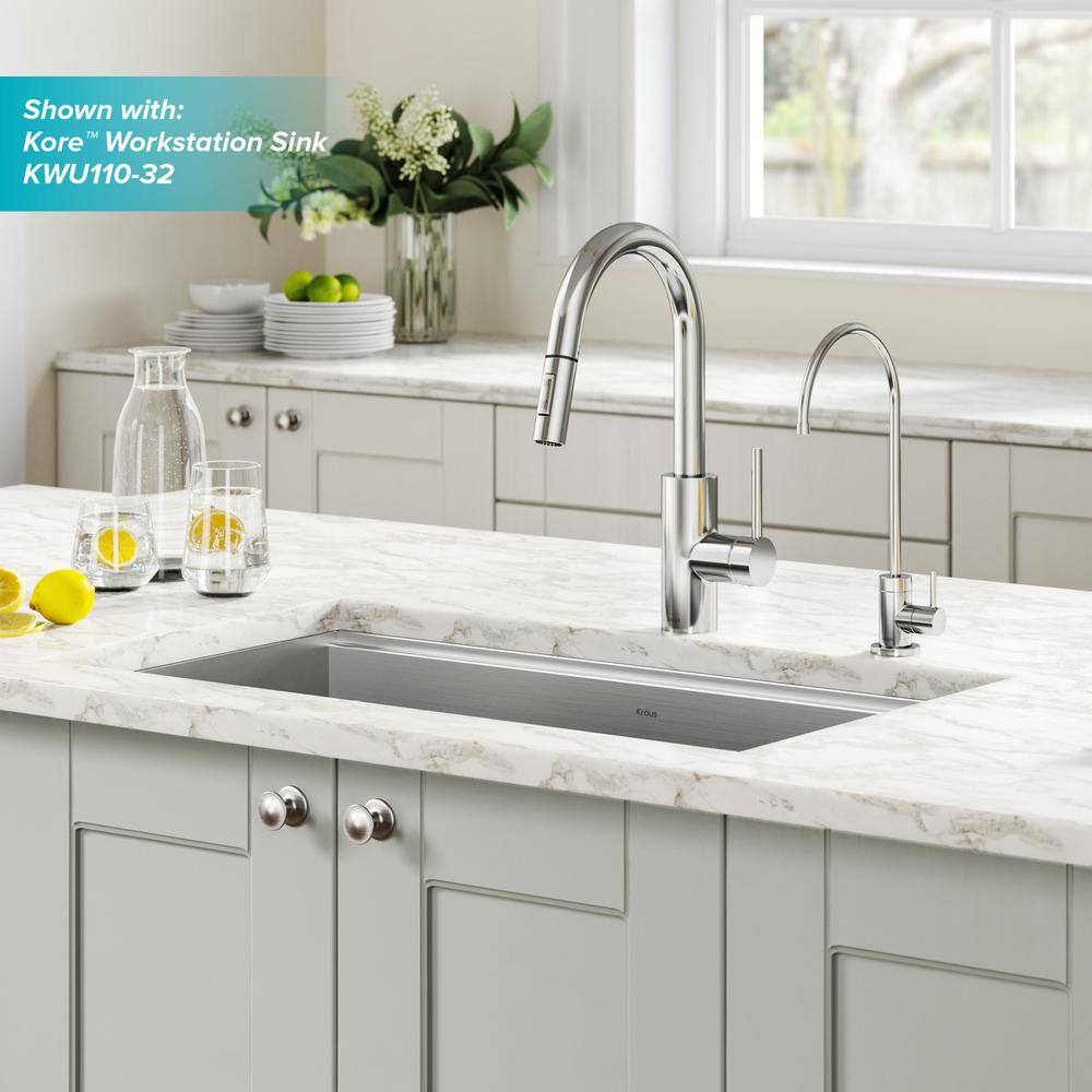 Chrome Modern Pull-Down Kitchen Faucet with Spray