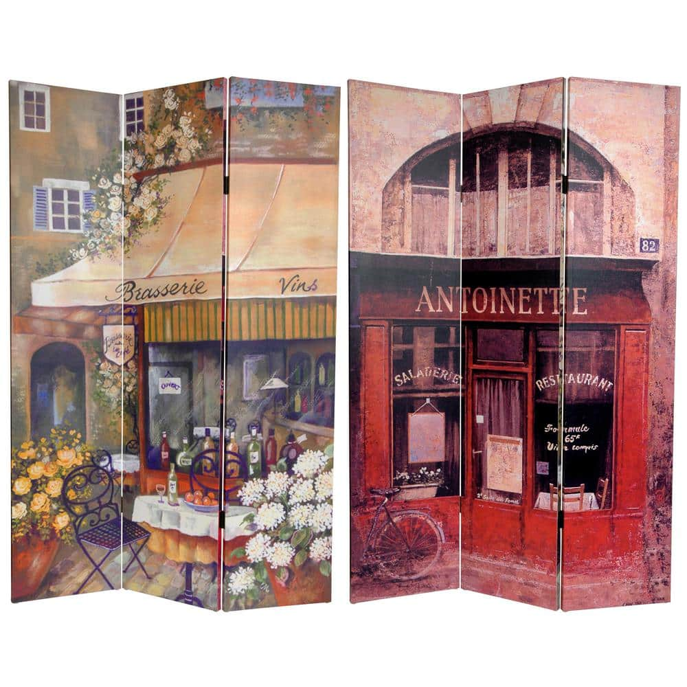 Oriental Furniture 6 ft. Printed 3-Panel Room Divider CAN-CAFE2 - The ...